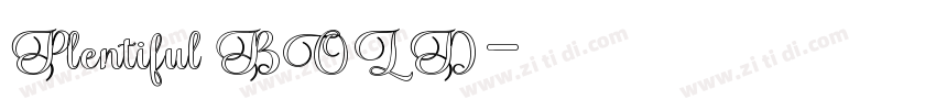 Plentiful BOLD字体转换